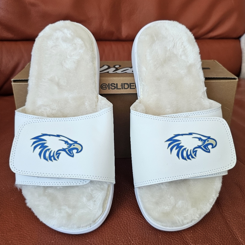 NIB ISlide Mantra Slide Sandals Fur SMCHS Eagle Logo